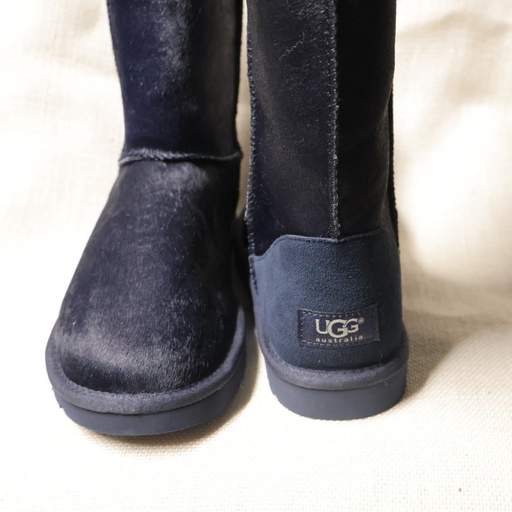 UGG Blue Calf Hair Exotic Classic Short Boots - Picture 2 of 8